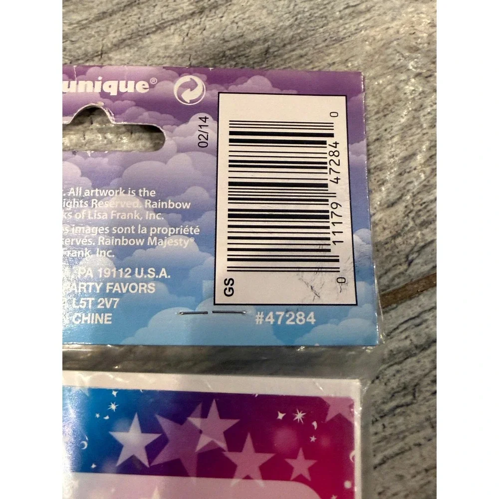Lisa Frank Invitations 8 Count Cards Rainbow Majesty‎ Unicorn Birthday Party